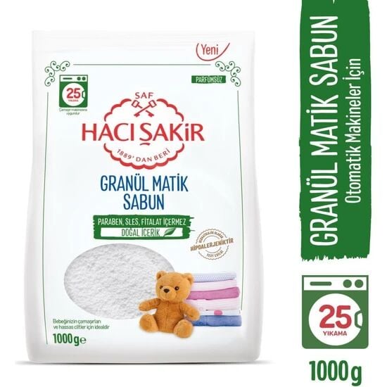 Hacı Şakir Granül Matik 1000 Gr Lavanta Paarfümsüz  4822