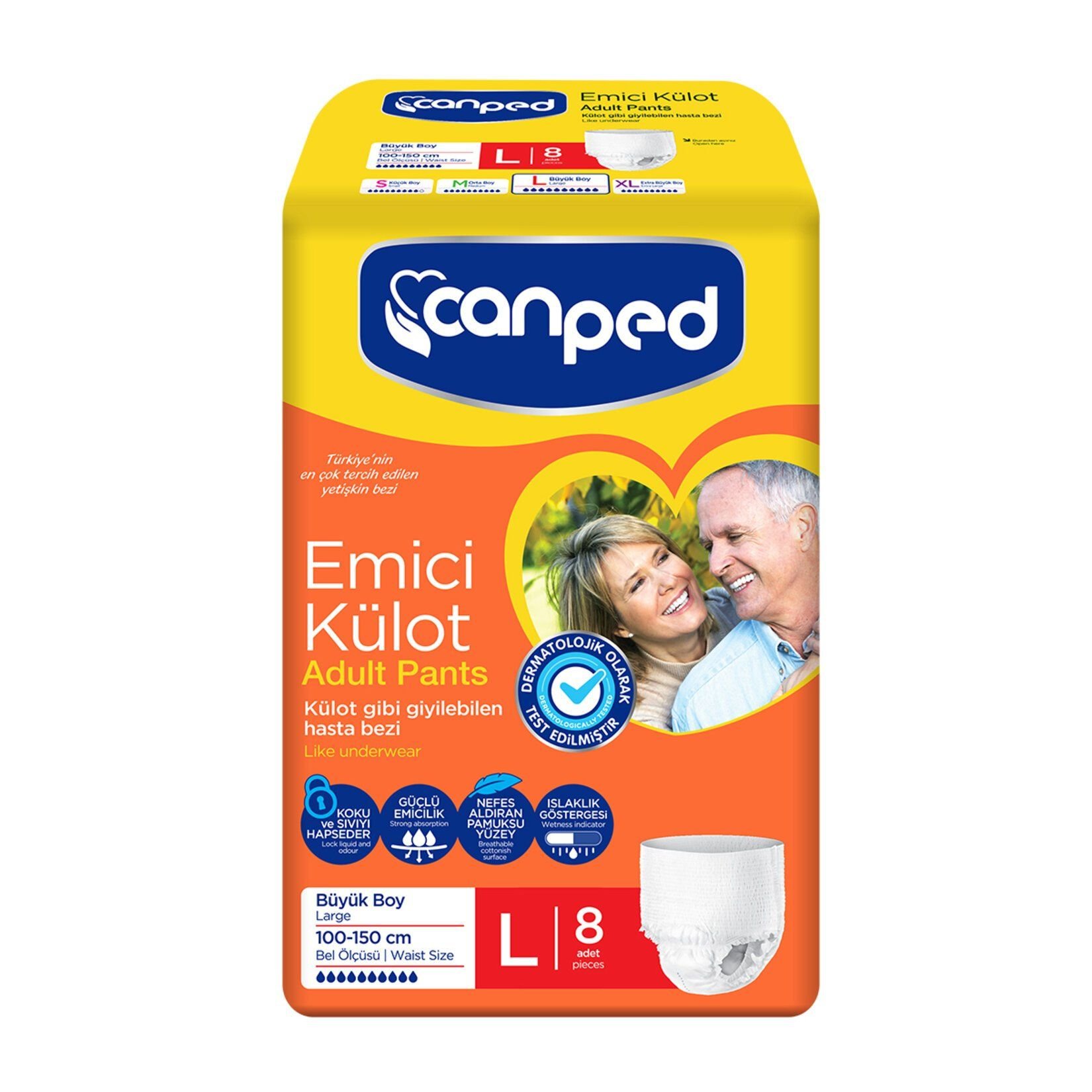 Canped Emici Külot 8'li Büyük