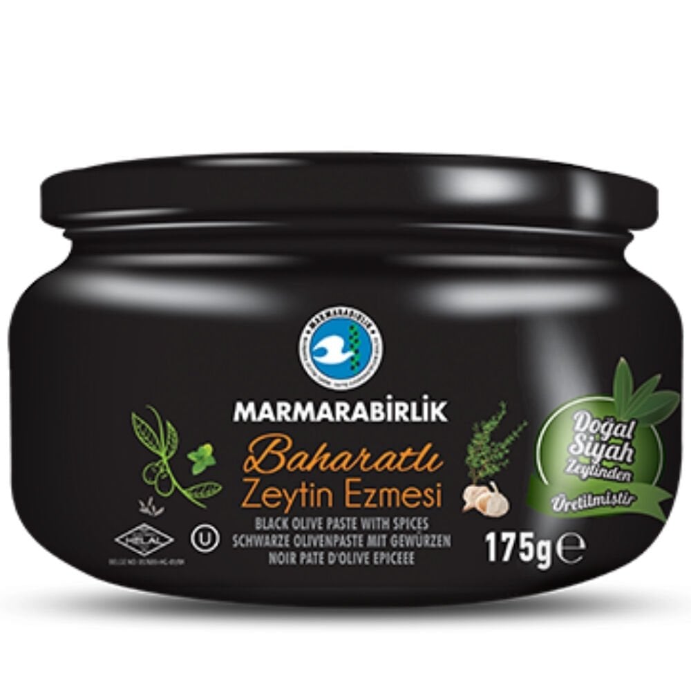 Marmarabirlik Siyah Zeytin Ezmesi Baharatlı 175 gr