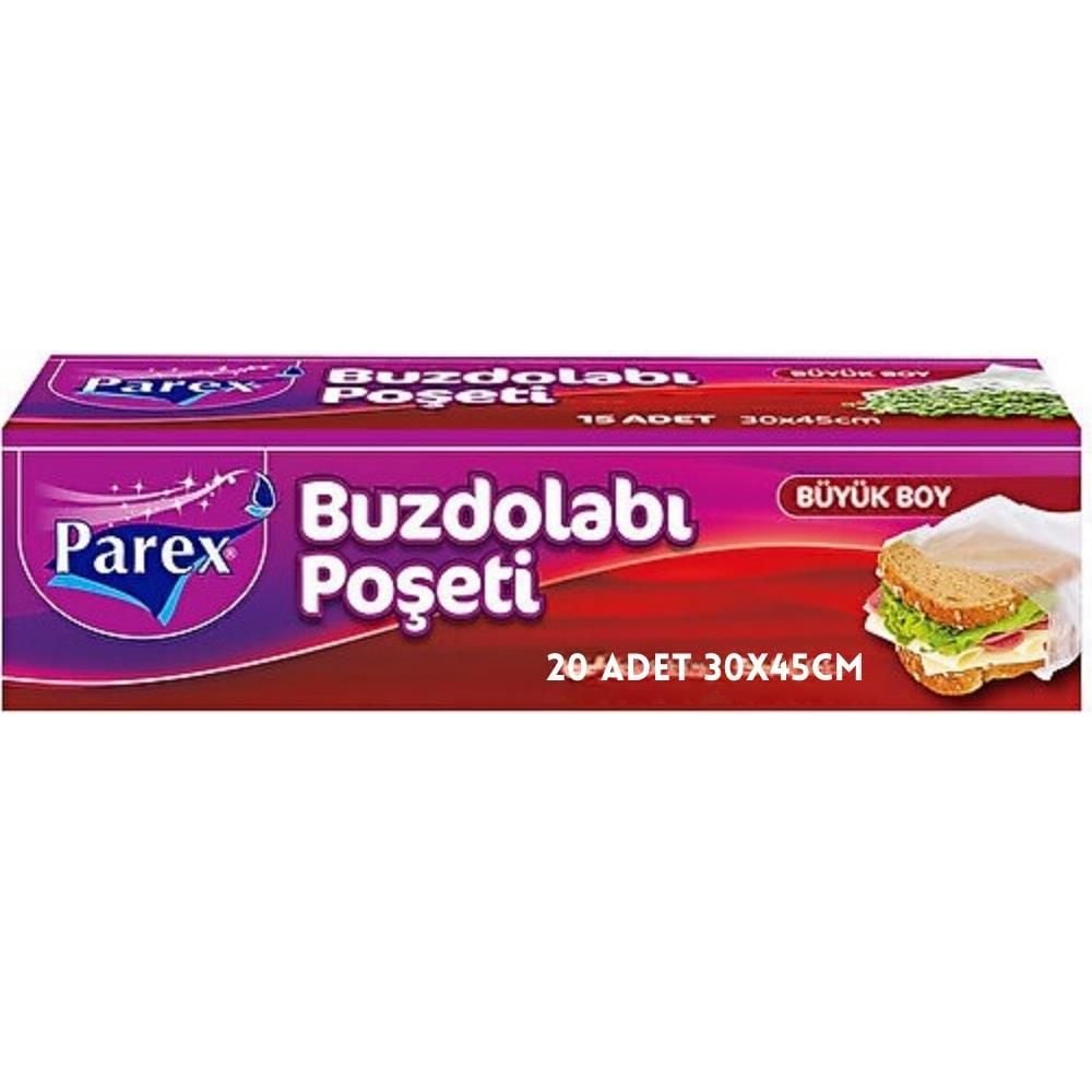 Parex Büyük Boy Buzdolabı Poşeti 20'li (30X45)