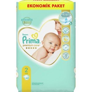 Prima Bebek Bezi Premium Care 2 Beden 60 Adet Ekonomik Paket