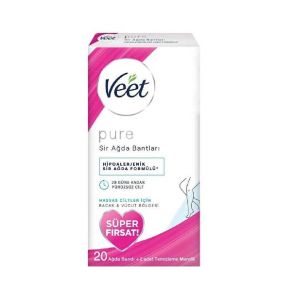 Veet Pure Bacak&Vücut Ağda Bandı 20'li