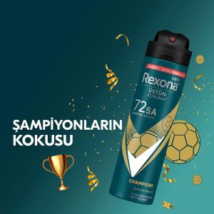 Rexona Men Erkek Sprey Deodorant Champions 72 Saat Kesintisiz Üstün Koruma 150 ml