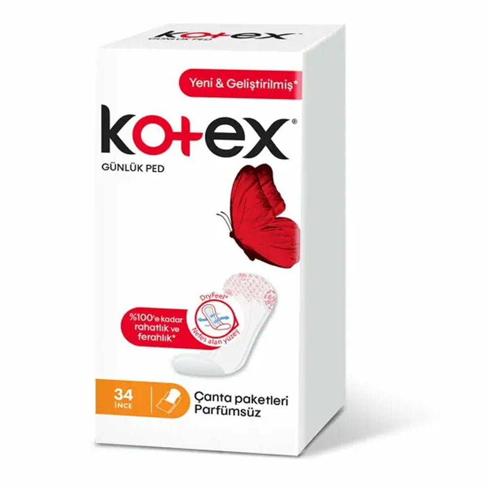 Kotex Günlük Ped 34'lü İnce Parfümsüz