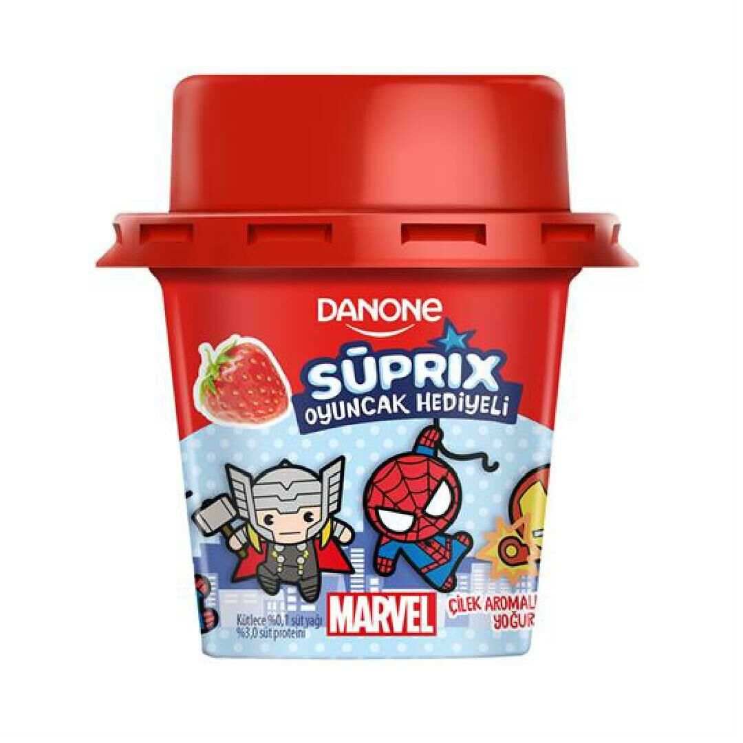 Danone Süprix Çilekli Yoğurt Marvel 90 Gr
