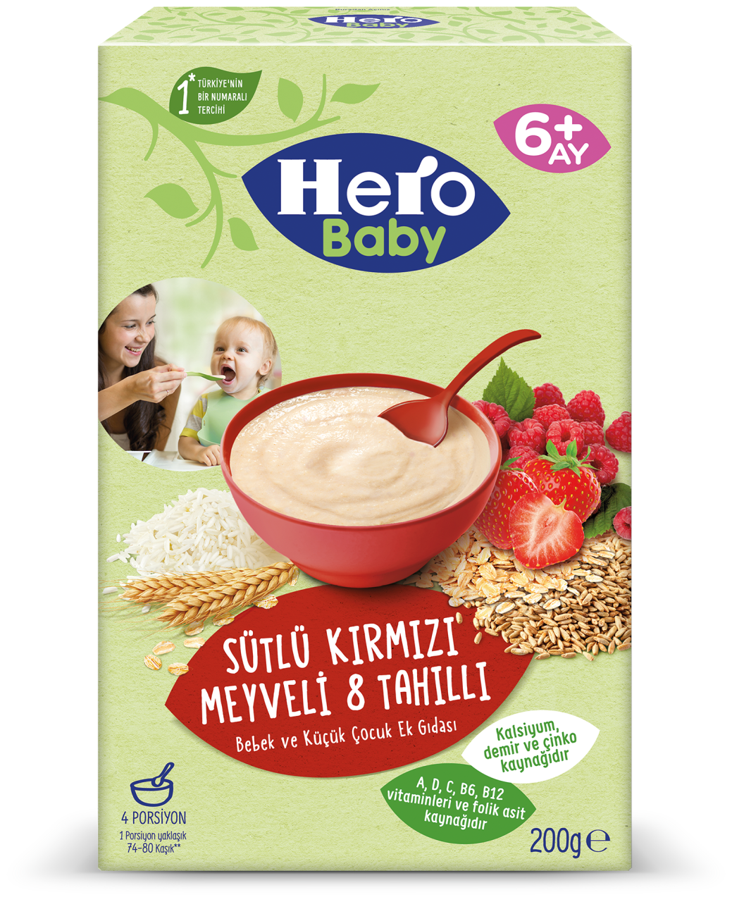 Hero Baby Sütlü Kırmızı Meyveli 200 gr