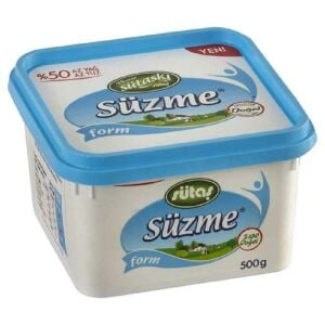 Sütaş Süzme Peynir Form %50 Az Tuzlu 500 Gr