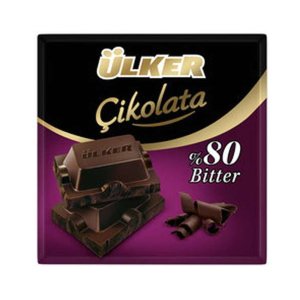 Ülker Kare Çikolata %80 Bitter 60 Gr