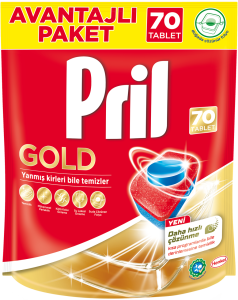 Pril Gold 70 Yıkama Bulaşık Makinesi Deterjanı Tableti