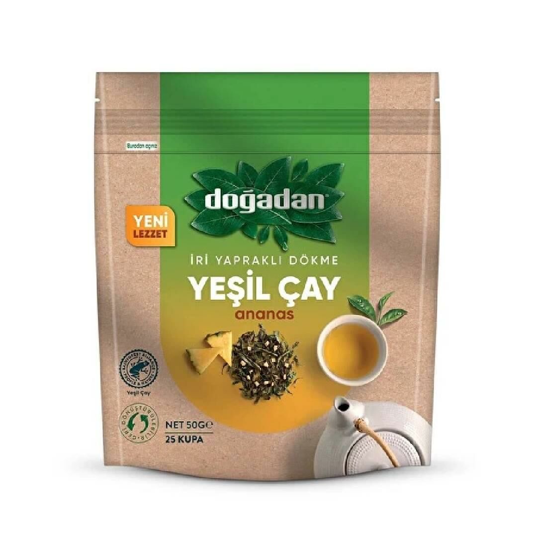 Doğadan Dökme Yeşilçay Ananaslı 50 Gr