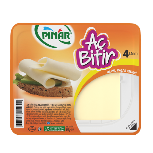 Pınar Aç Bitir Dilim Kaşar Peyniri 60 gr