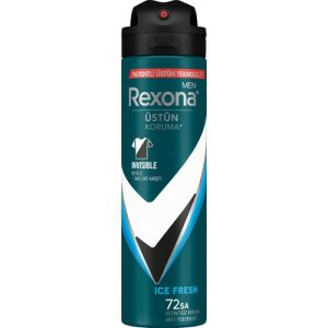 Rexona Men Erkek Sprey Deodorant Invisible Ice Fresh 72 Saat Kesintisiz Üstün Koruma 150 ml