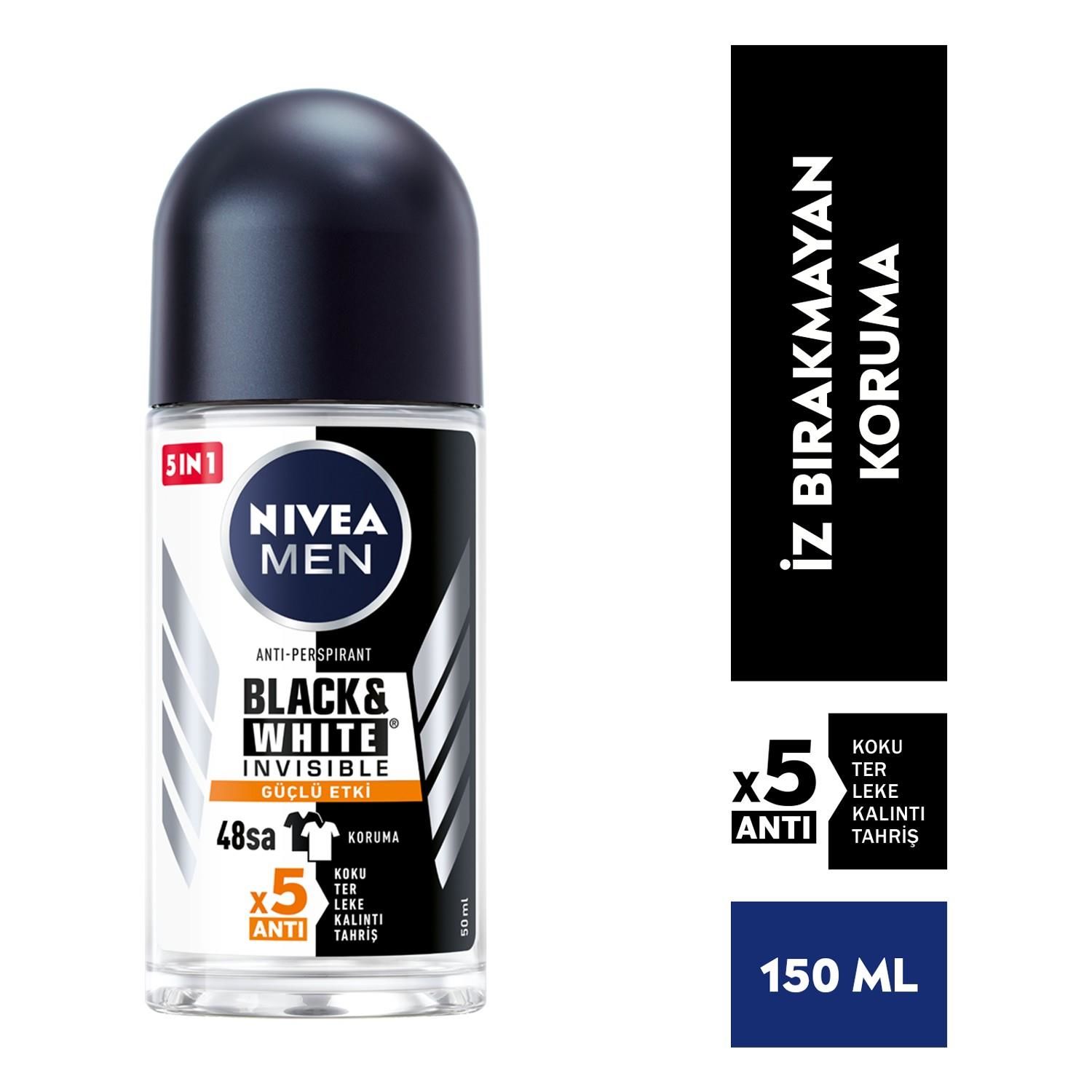 Nivea Roll-On Invisable Black&White Güçlü Etki Bay 50 Ml