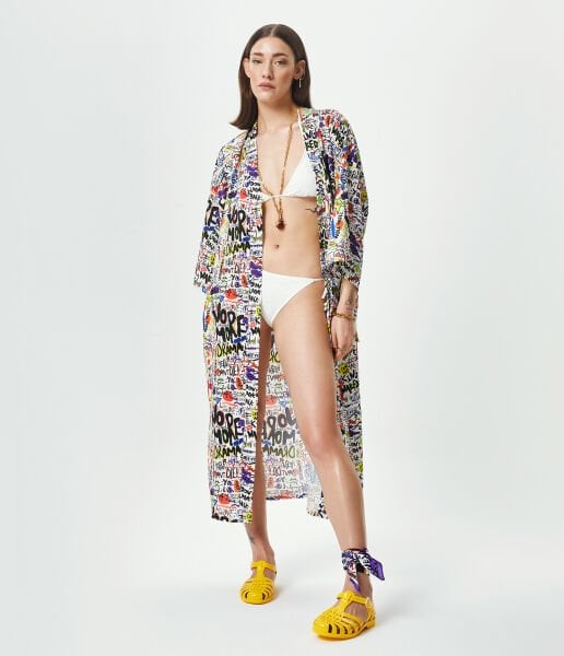 Rebel Beyaz Kimono