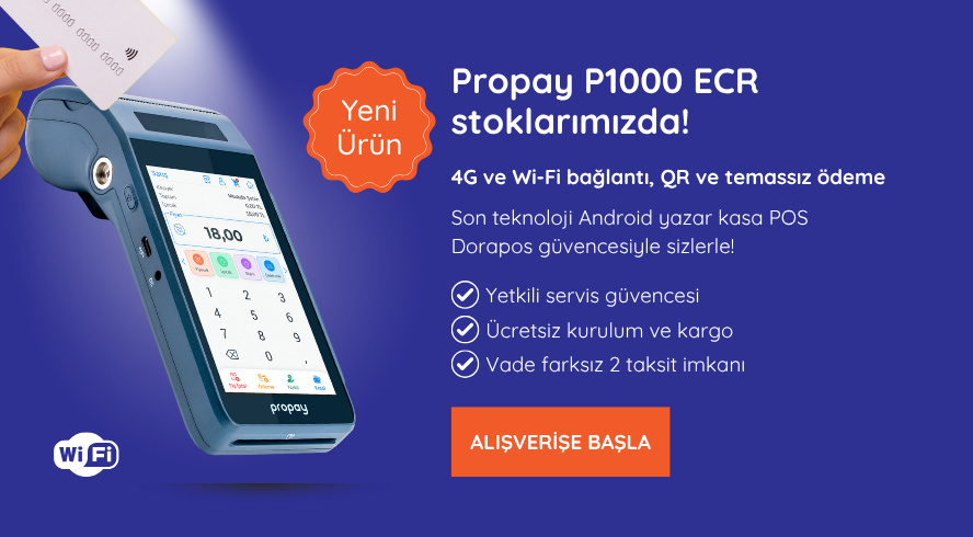 Propay P1000 ECR Android yazar kasa POS stoklarımızda