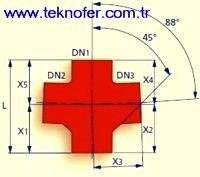 Pik Döküm Boru Çift Çatal 88