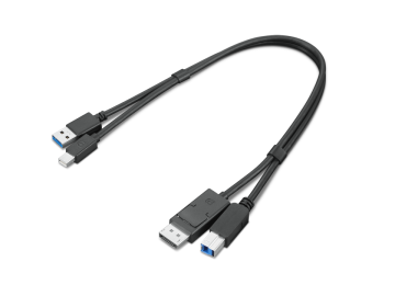ThinkStation mDP + USB-A 3.0 to DP + USB-B 3.0 Dual Head Cable 4X91D11453