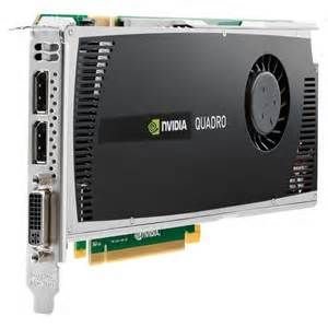 NVIDIA Quadro 4000 256 CUDA Cores 2GB Dual-Link DVI, Dual DisplayPort, Stereo Graphics Card