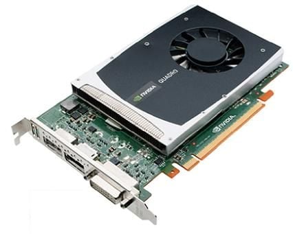 NVIDIA Quadro 2000 192 CUDA Cores 1GB Dual-Link DVI-I, Dual DisplayPort Graphics Card