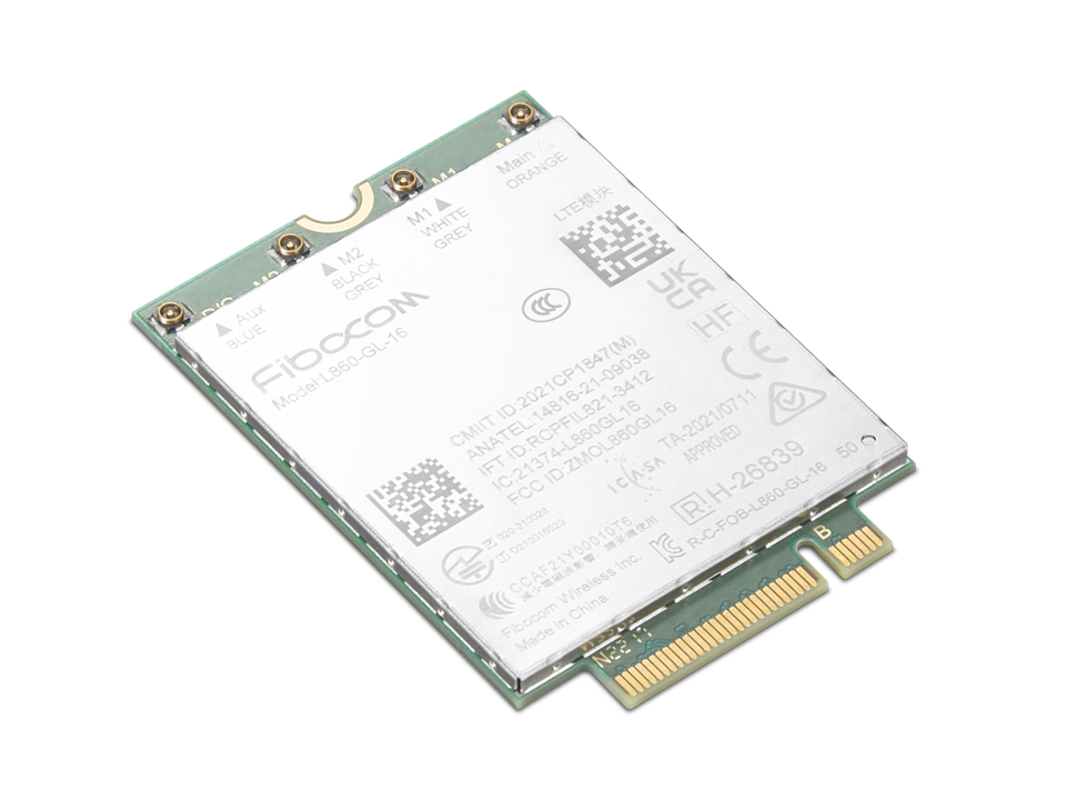 T16/P16s Gen 2 için ThinkPad Fibocom L860-GL-16 4G LTE CAT16 M.2 WWAN Modülü 4XC1M72796