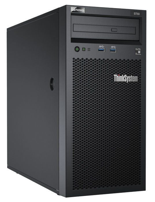 THINKSYSTEM ST50 V2 INTEL XEON E-2324G 4C 3.1GHz 1x16GB 2x960GB SSD SW RAID NO DVD 500W MINI TOWER 7D8JA043E-BND