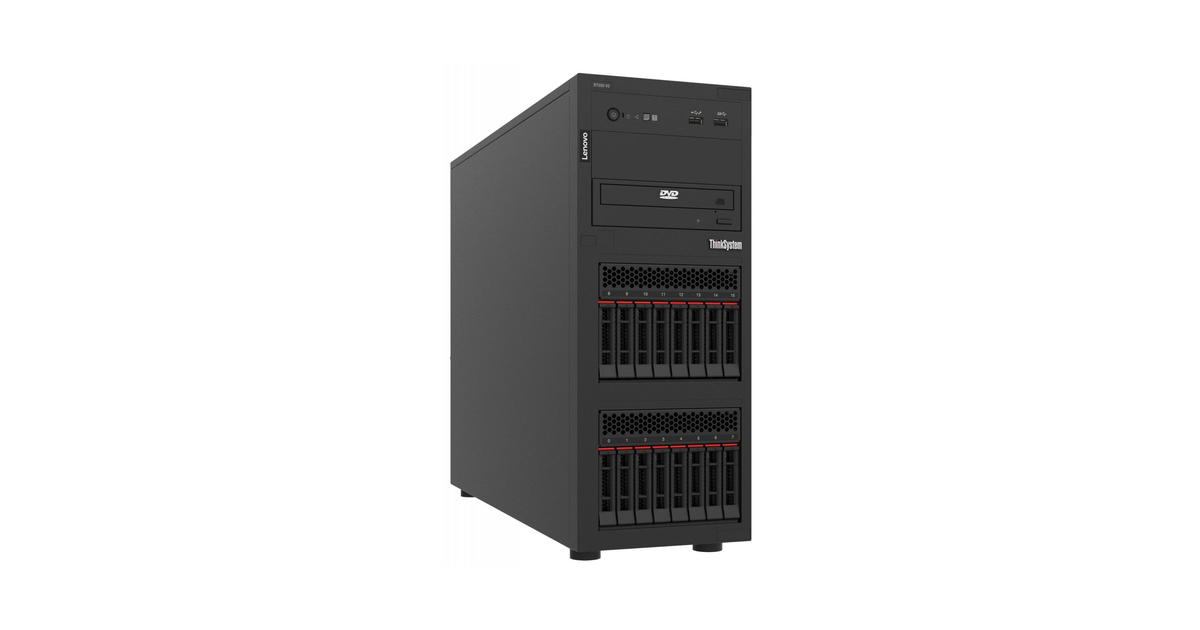 ThinkSystem ST250 V2 E-2356G 6C 3.2GHz 1x32GB O/B 5350-8i 1x750W TITANIUM XCC ENT NO DVD TOWER  7D8FA01LEA