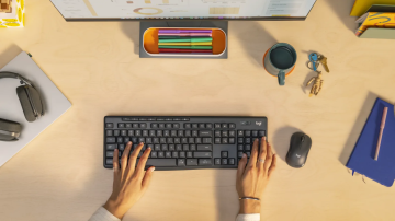 Logitech MK370 Kurumsal Klavye ve Mouse Seti- Siyah