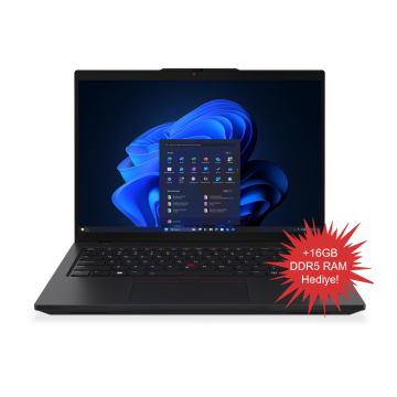 ThinkPad L14 Gen6 Ultra7 255U 16GB 512GB W11P 3Y Yerinde Destek 21S6001WTX +16GB MEMORY HEDİYE