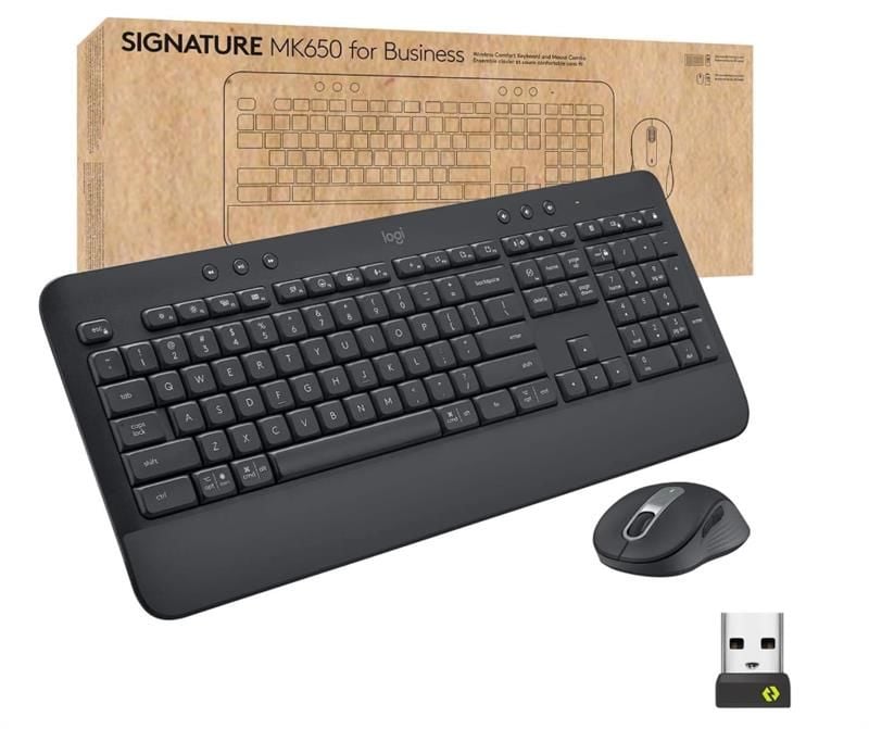 Logitech Signature MK650 Kurumsal Klavye ve Mouse Seti- Siyah