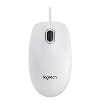Logitech B110 Sessiz Kablolu Mouse - Beyaz