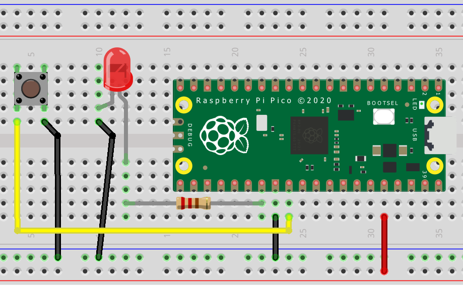 Raspberry Pi Pico MicroPython ile Buton ve LED Kontrolü