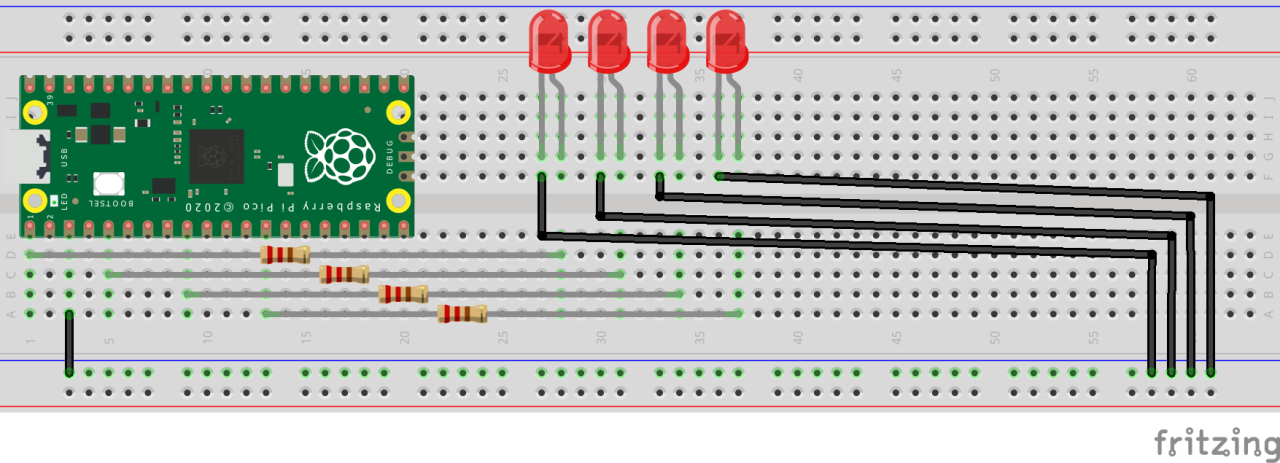 Raspberry Pi Pico PWM İle LED Parlaklığını Kontrol Etme