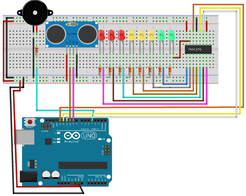 Arduino Uno ile Park Sensörü Projesi