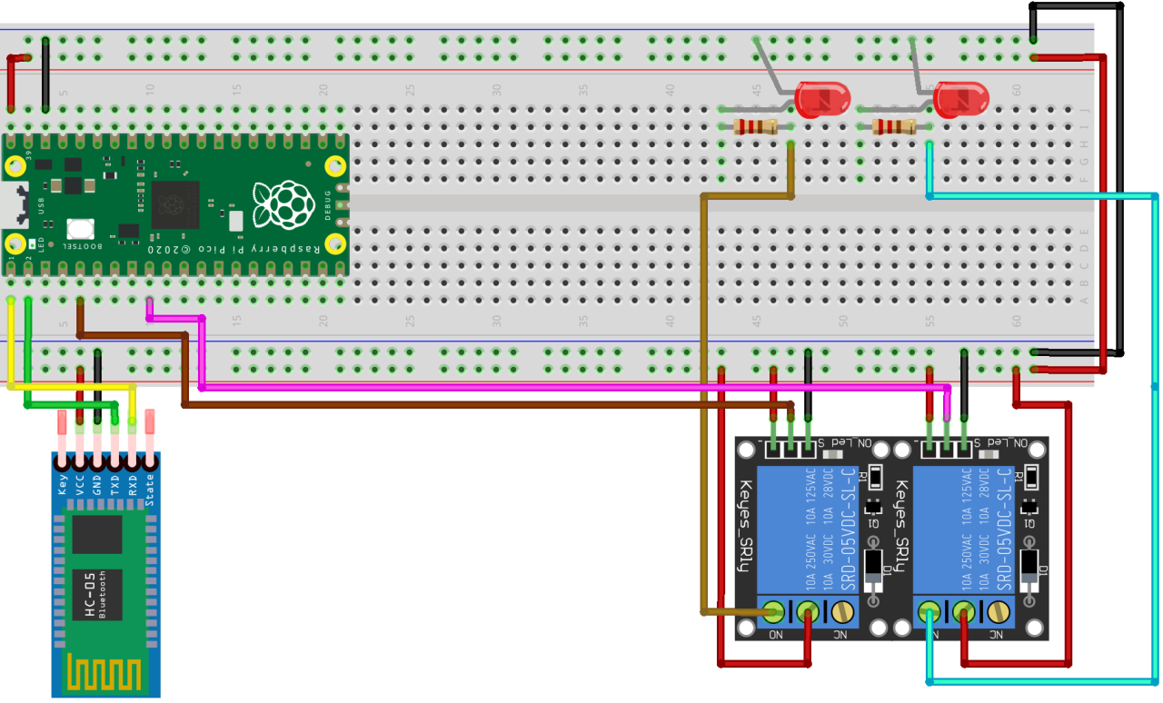 Raspberry Pi Pico Micropython ve HC-05 ile Röle Kontrolü