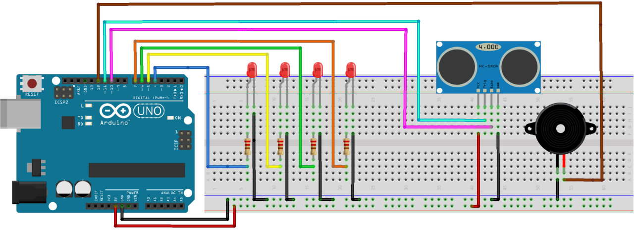 Arduino ve mBlock ile Basit Park Sensörü Uygulaması (HC-SR04)