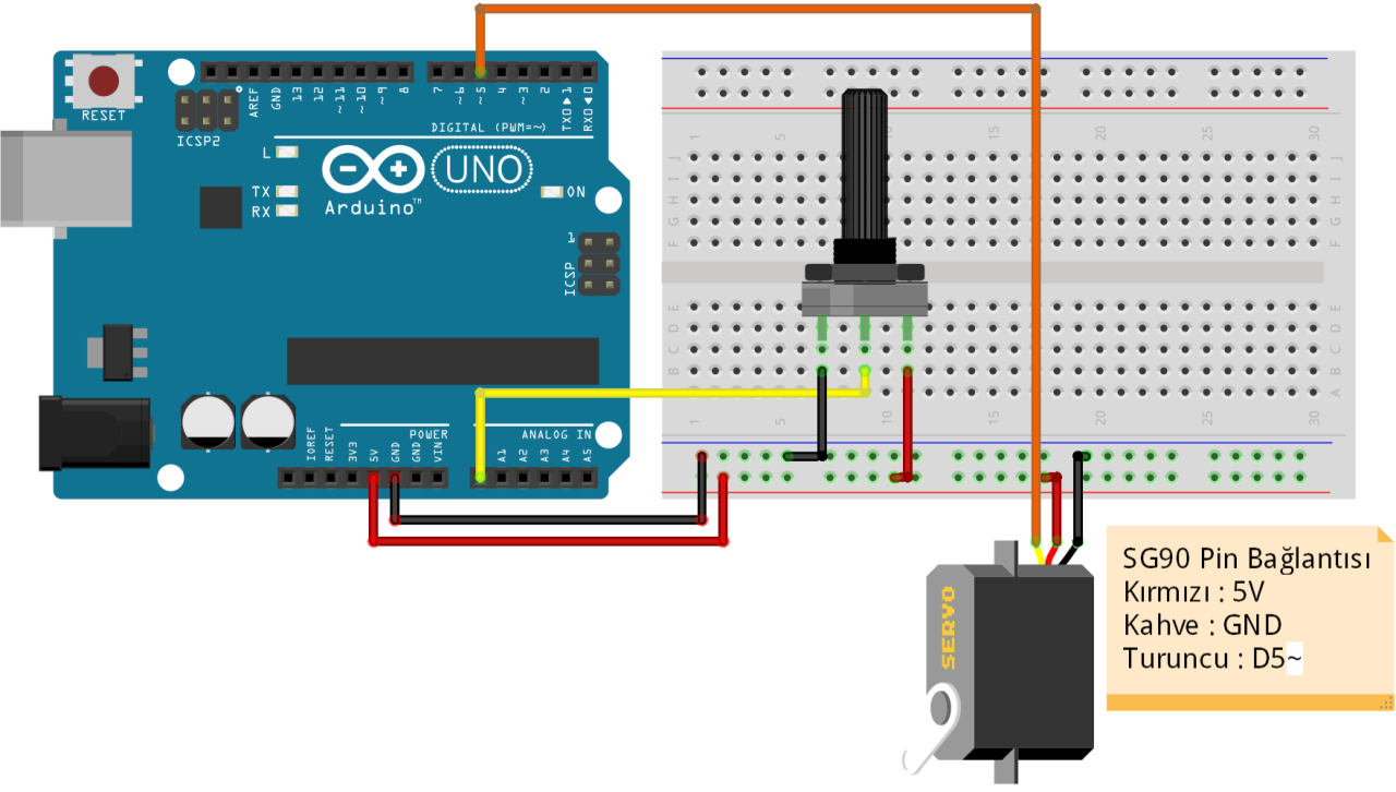 Arduino ve mBlock ile Servo Motor Kontrolü