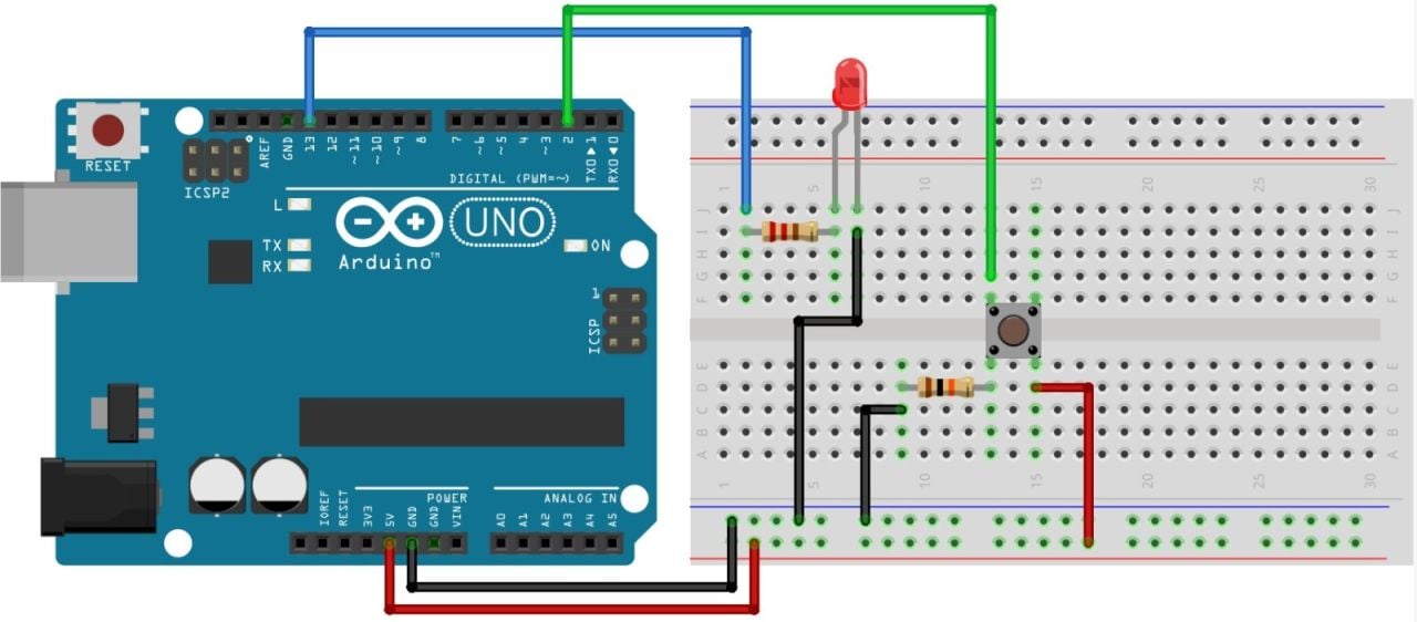 Arduino ile Buton ve Led Kontrolü (IF-ELSE Yapısı)