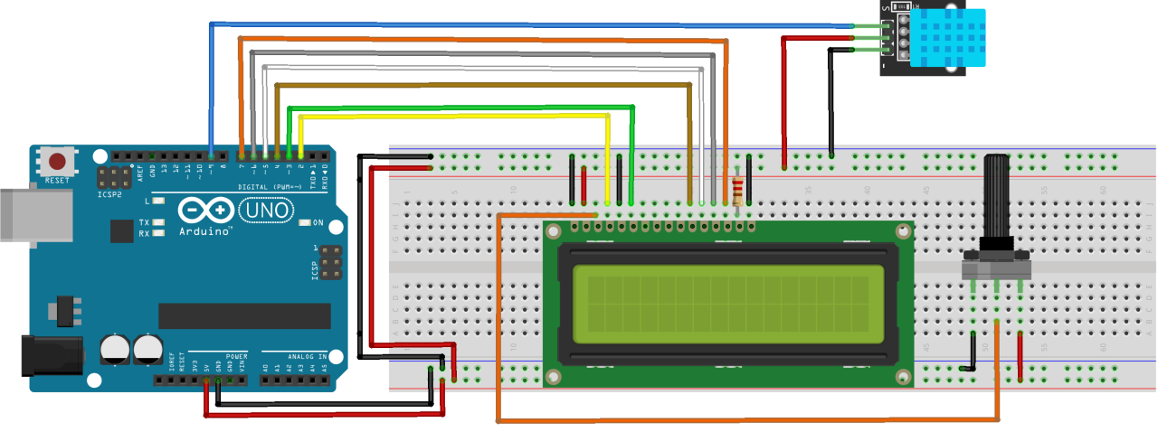 Arduino ile DHT11 ve LCD Uygulaması