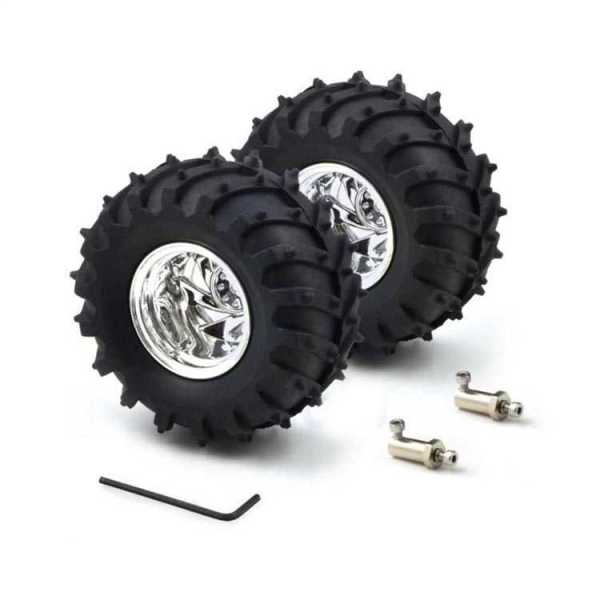Dagu 120x60mm Off-Road Robot Tekerlekleri Gümüş