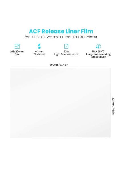ELEGOO ACF Film 5 Adet- Saturn 3 Ultra