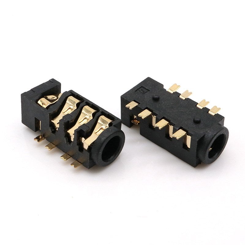 PJ393 3.5mm SMD Stereo Kulaklık ve Hoparlör Jak Soketi (8 Pin)