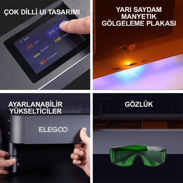 ELEGOO Phecda 20 Watt Lazer Gravür ve Kesici Paket 2