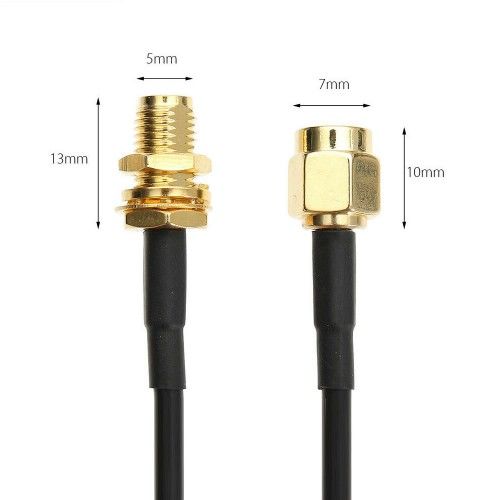 RG174 SMA Erkek Dişi 1M Kablo