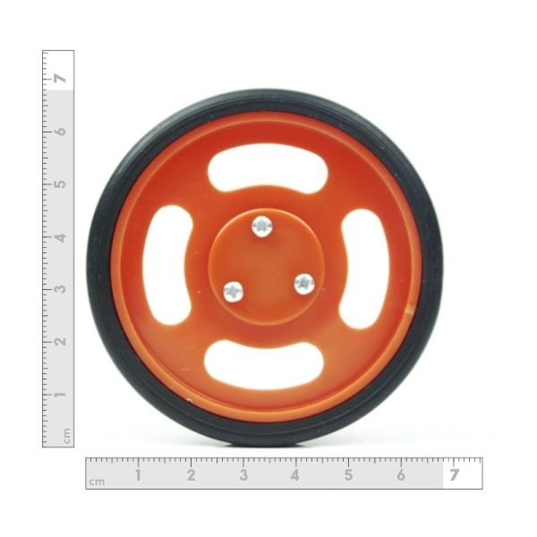 70x11 mm Kırmızı Renk Geçmeli Tekerlek Seti