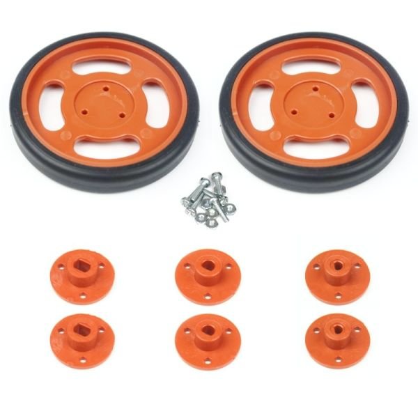 70x11 mm Kırmızı Renk Geçmeli Tekerlek Seti