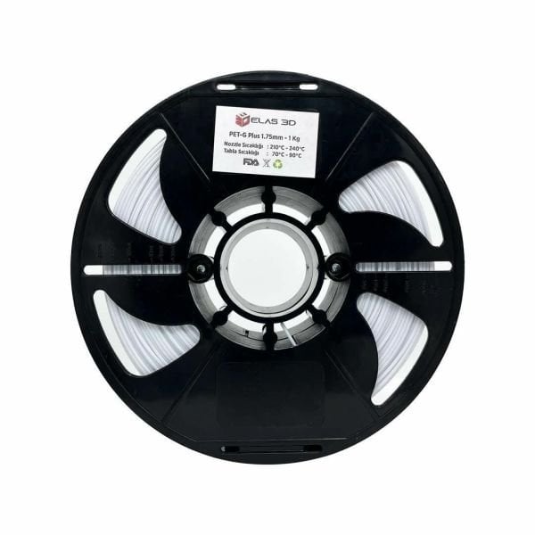 Elas 1.75mm Beyaz PET-G Plus Filament 1Kg