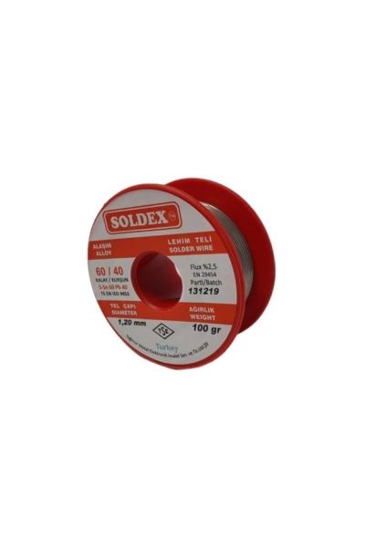 Soldex 100g 1,2mm Lehim Teli (%60 Kalay / %40 Kurşun)