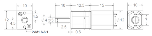 1000:1 6V 13RPM Redüktörlü Mikro DC Motor PL-1596