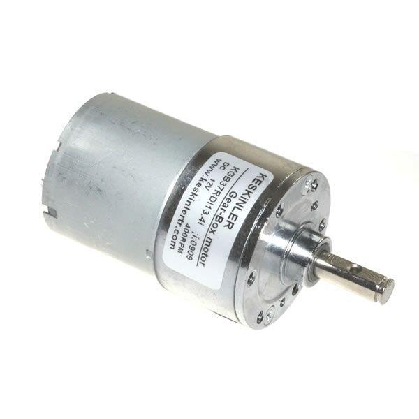 12V 400RPM 37mm Redüktörlü DC Motor