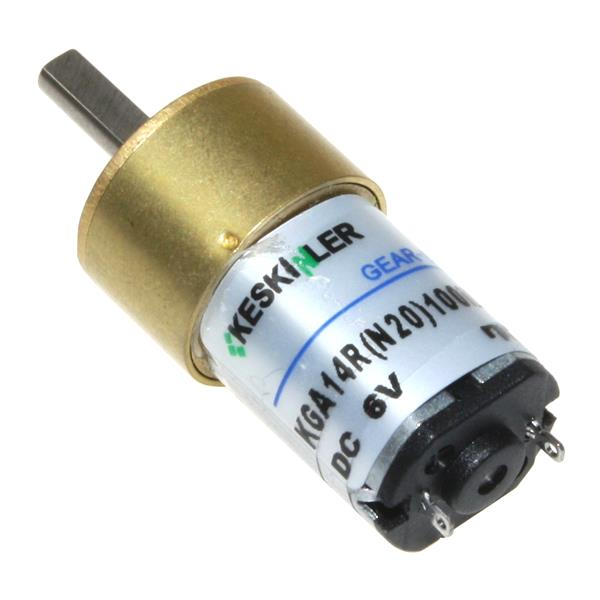 6V 140RPM Redüktörlü 14mm Mikro DC Motor